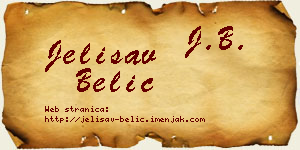 Jelisav Belić vizit kartica